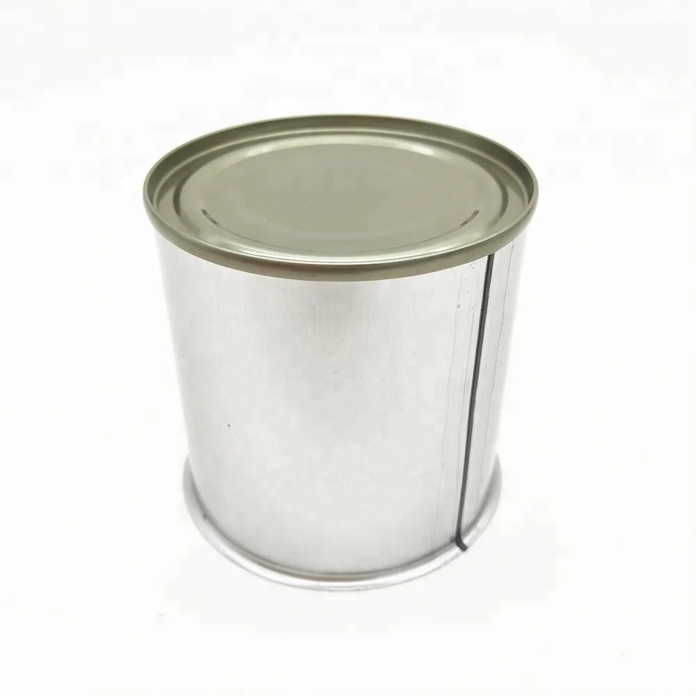 
lacquer round empty tin cans for food with easy open lid 