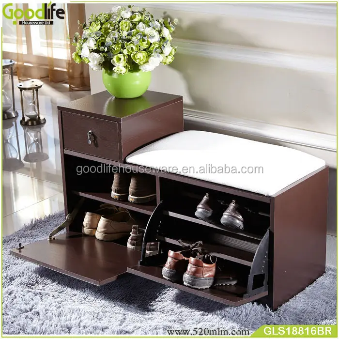 Wood Furniture Shelf Holder Shoe Storage Bench Rack Organizer