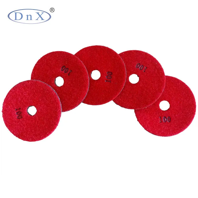 Wet granite polishing pad abrasive tool for cleaning and polishing