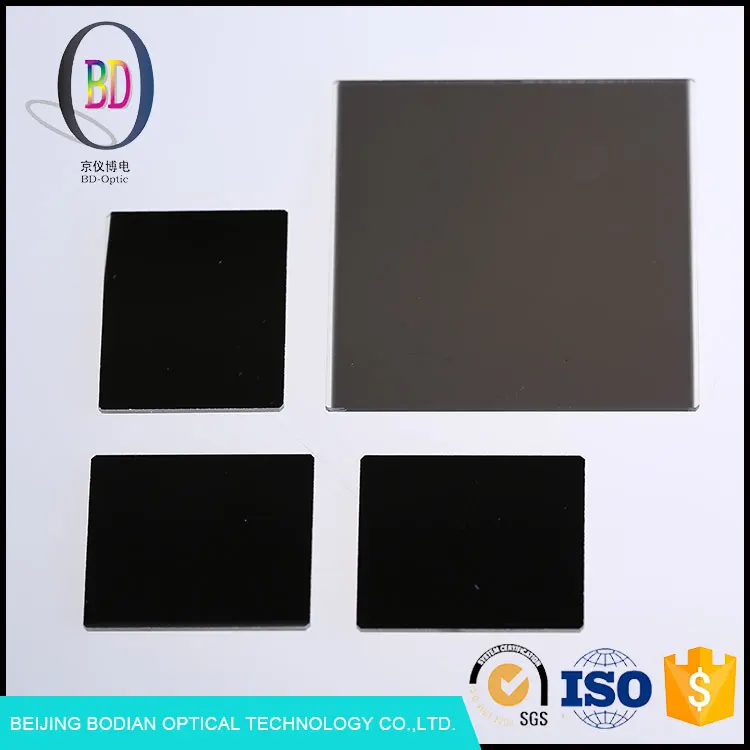 Китайский опытный поставщик размер настраиваемые обнаружения ND4 оптический фильтр нейтральной плотности стекла