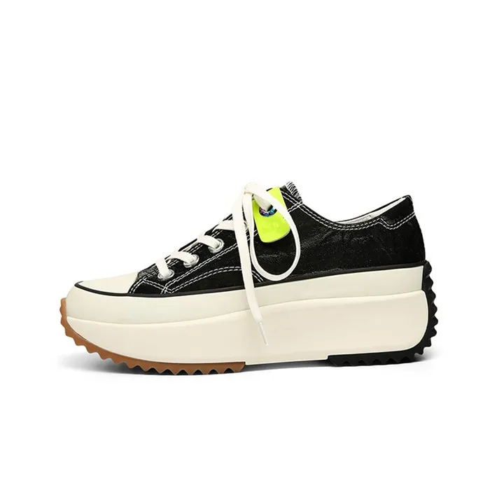 Handmade Casual Women Shoes Fashion Lace up Platform Sneakers