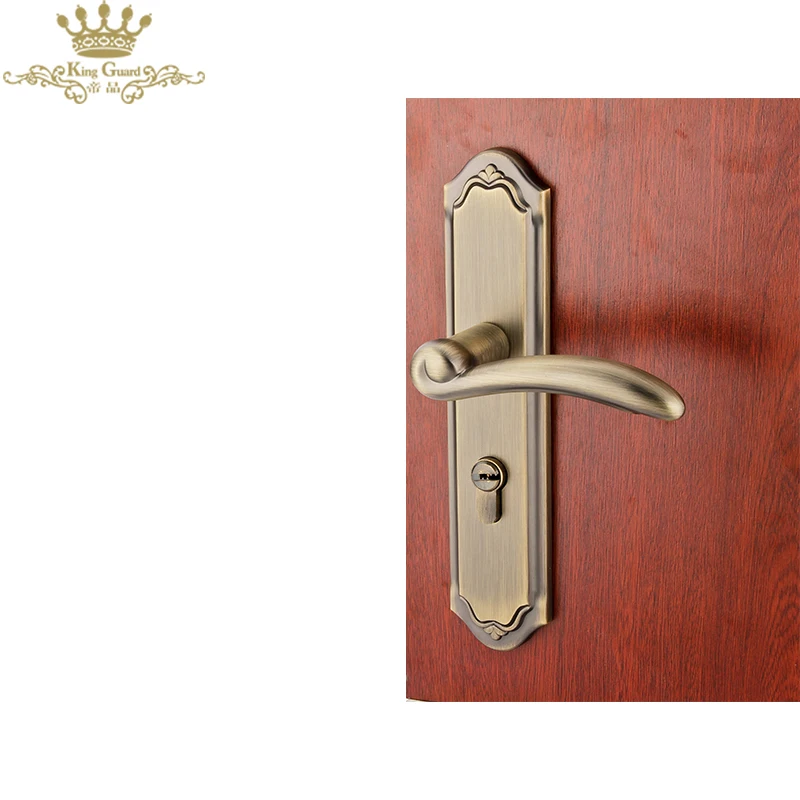 Factory security door handle lock design industrial indoor bedroom household silent door lock bathroom solid wood door handle