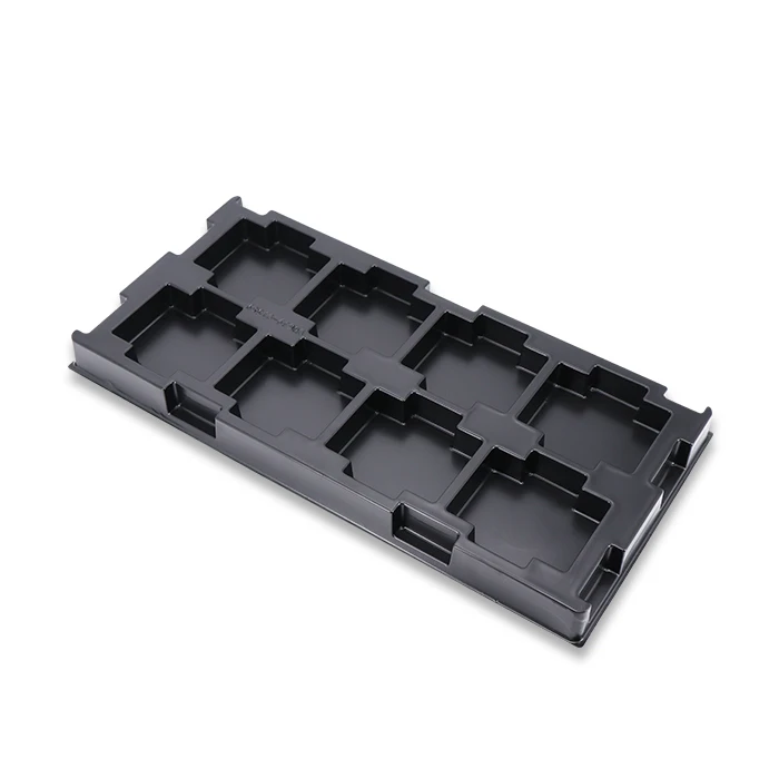 Custom Black Batteries Battery Pack Electronic Inner Blister Tray PS PET PVC Plastic Packaging 0.4-0.8mm RS0605325 3000 PCS