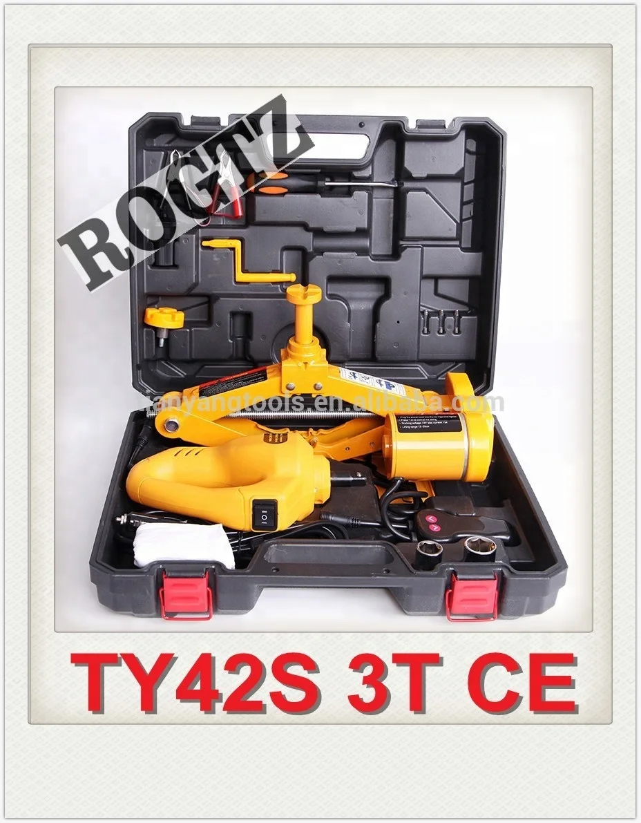 
Hot Sale CE ISO Chinese Supplier Durable Portable 2T Electric Screw Scissor Car Jack and Impact Wrench DC12V for Quick Repair 