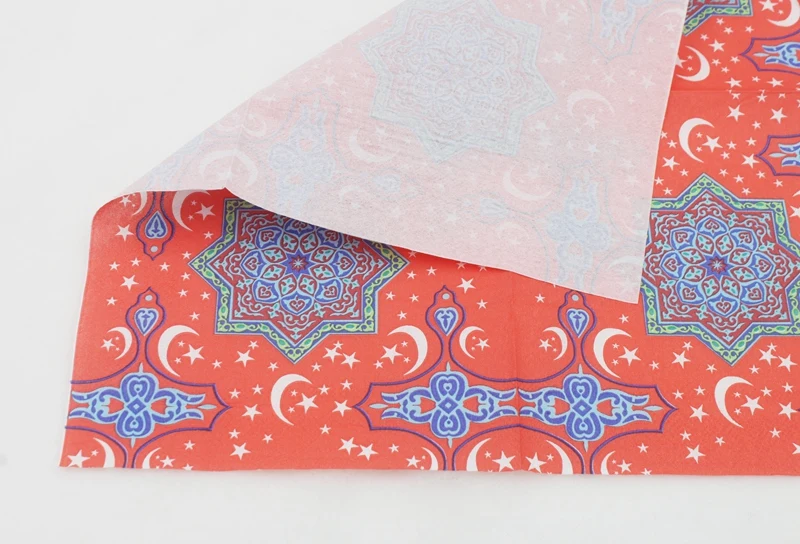 Ramadan Kareem Paper Napkin With Moon Lamp Print Islamic Month For Muslim Eid al-Fitr 33*33cm