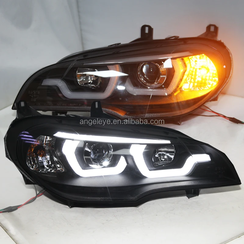 
2007-2013 Year For BMW X5 E70 Black Housing Led Headlight 
