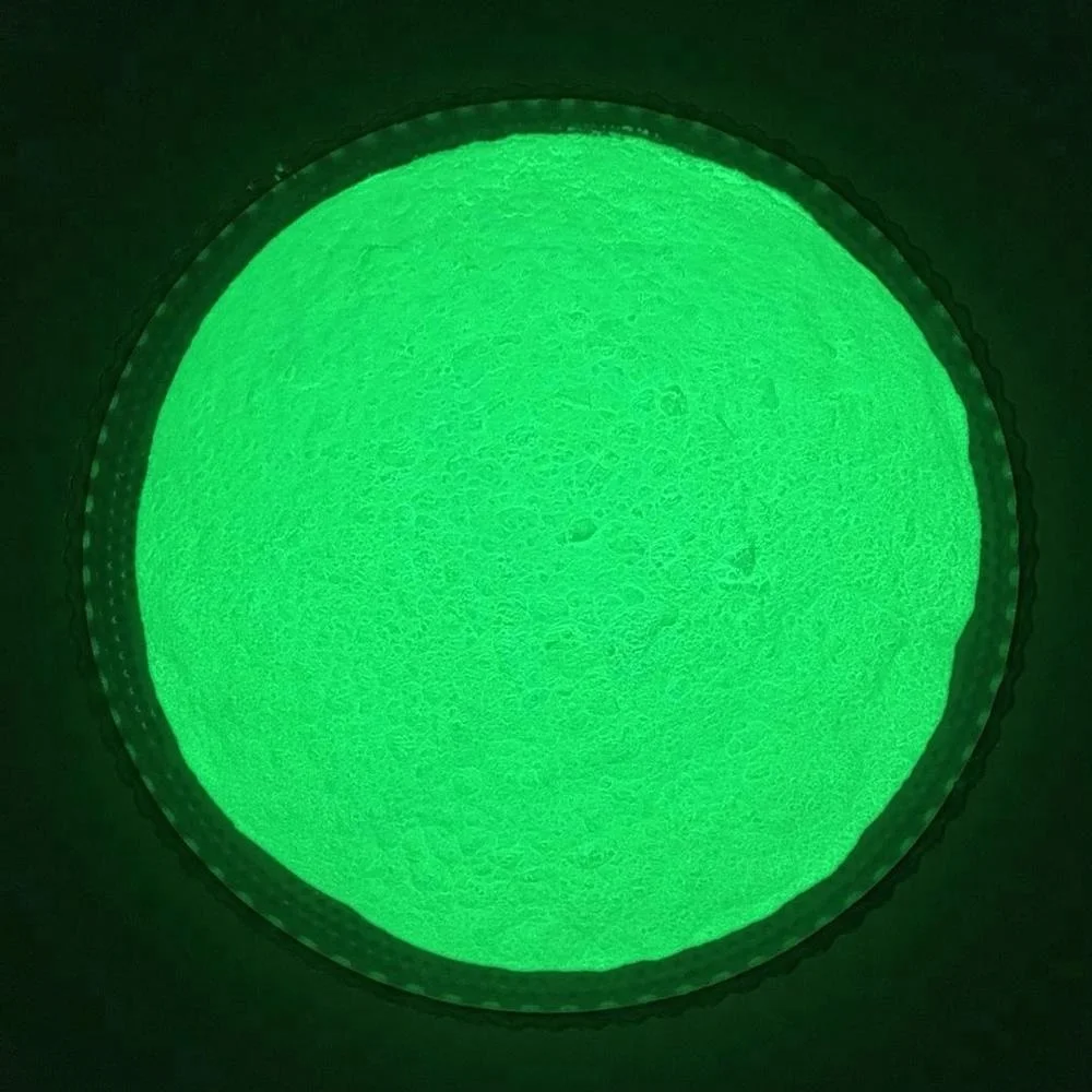 Yellow-green Phosphorescent Pigment Powder Photoluminescent Glow in the Dark Powder JPG-494 for Injection Molding