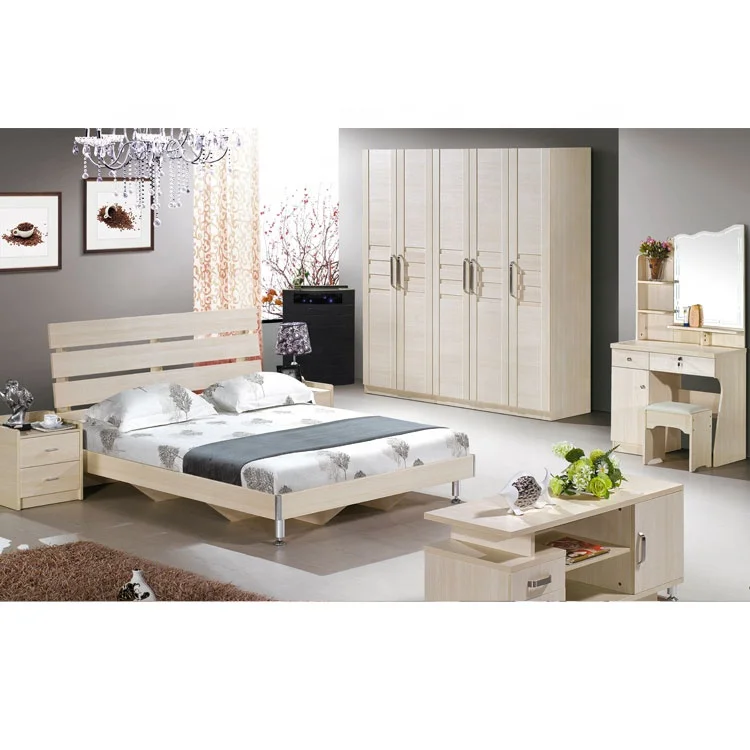 Bedroom Furniture Upholstered Bed Hotel Solid Wood Bed Modern Double Bed
