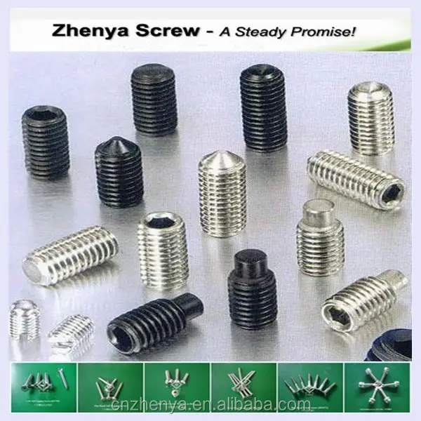 DIN 914/915 flat/ cone/ cup / hex socket set screws 45H by a Chinese manufacturer