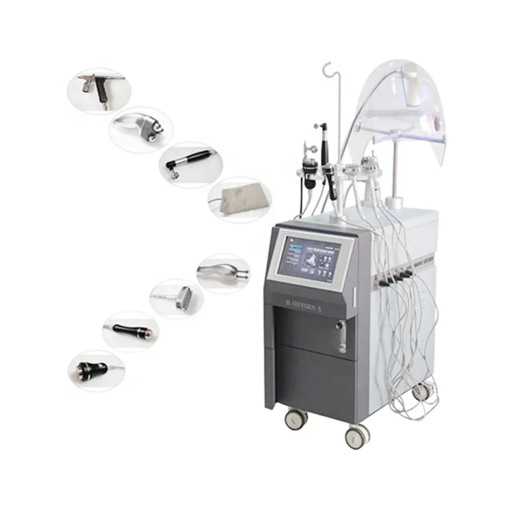 9 in 1 Multifunction Facial Microcurrent Oxygen Hydra Water Facial Machines Beauty Machine With Factory Price