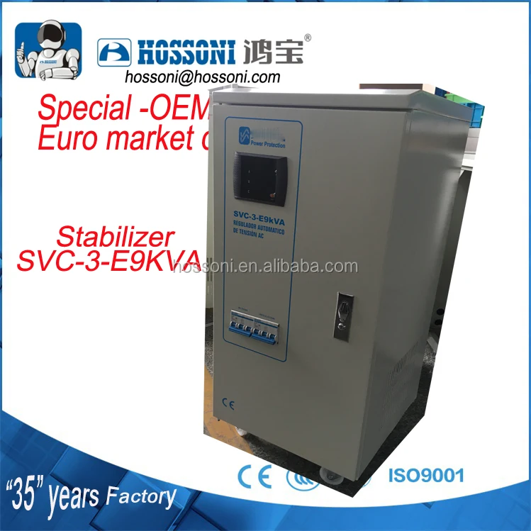 Мульти-дисплей промышленного использования SVC-3-N10KVA стабилизатор трехфазный