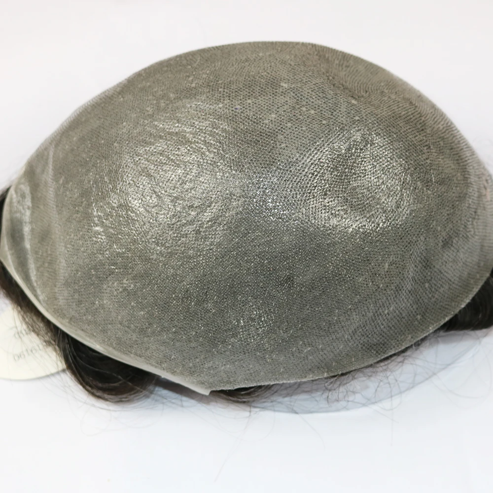 
Wholesale 0.04-0.05mm Ultra Thin Skin Toupee for Men full lace wigs Replacement System 63 Various Color human hair wigs Mens Wig 