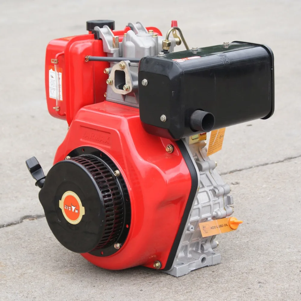 BISON CHINA Generator 12HP Electric Diesel Engine, Portable 188f Generator Engine Parts, 12HP Air-cooled Diesel Engine