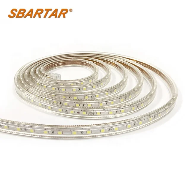 Новый продукт украшение для дома 220 В 14 4 Вт 5050 светодиодные ленты 60 светодиодов/метр веревка белый свет гибкая светодиодная лента
