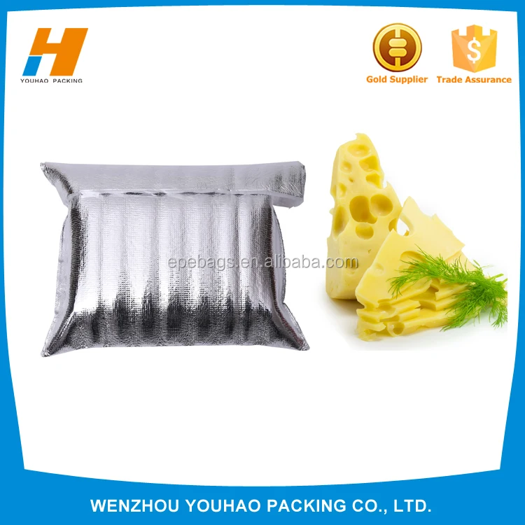 Disposable Insulated Aluminum Foil Thermal Cooler Bag For cold Seafood Chocolate Pizza Delivery