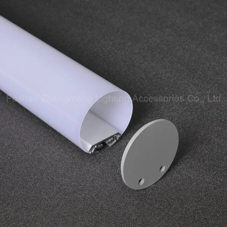60mm Round led profile aluminum tube, suspended round shape lighting aluminum profile