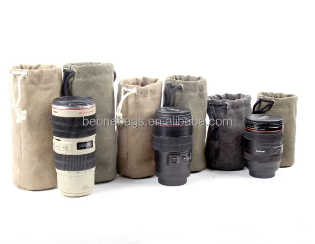 Various Size Various Color Protective Canvas Pouch Bag Case Lens holder For Camera DSLR Lens