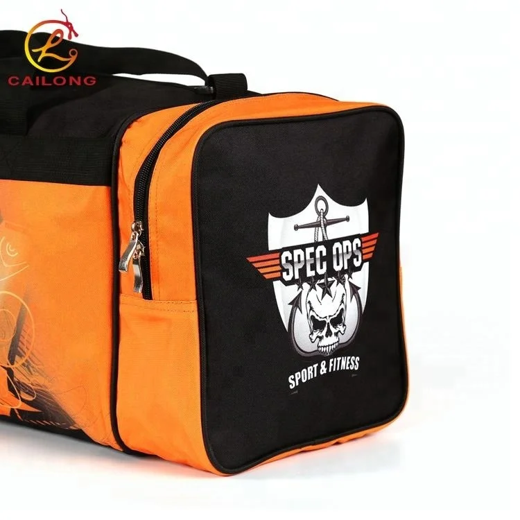 Wholesale OEM skull pattern men sports duffel travel bags