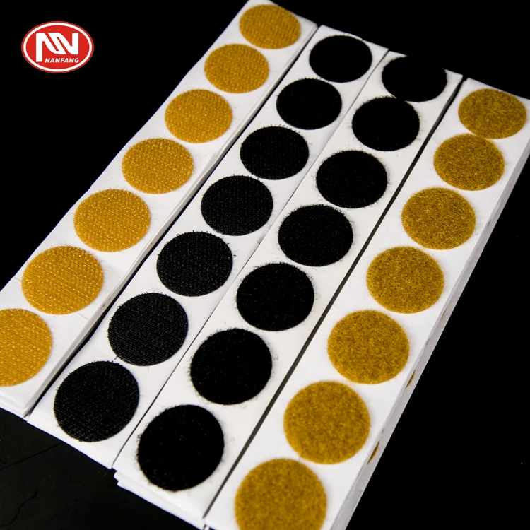 Black Color Self Adhesive Hook And Loop Dots