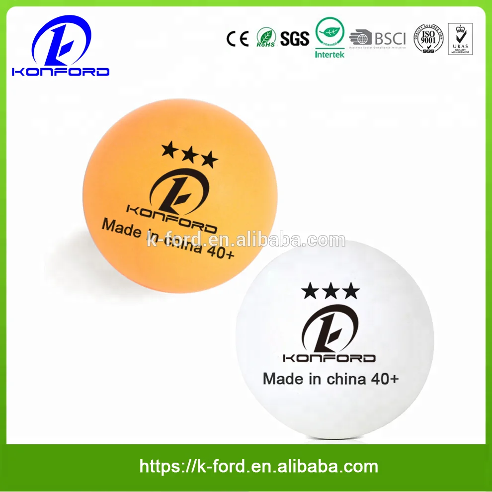 Konford Hot Sale Cheap Plastic Table Tennis Ball 38mm ABS Ping Pong OEM Custom Multi Color Training Achievable Pingpong Balls