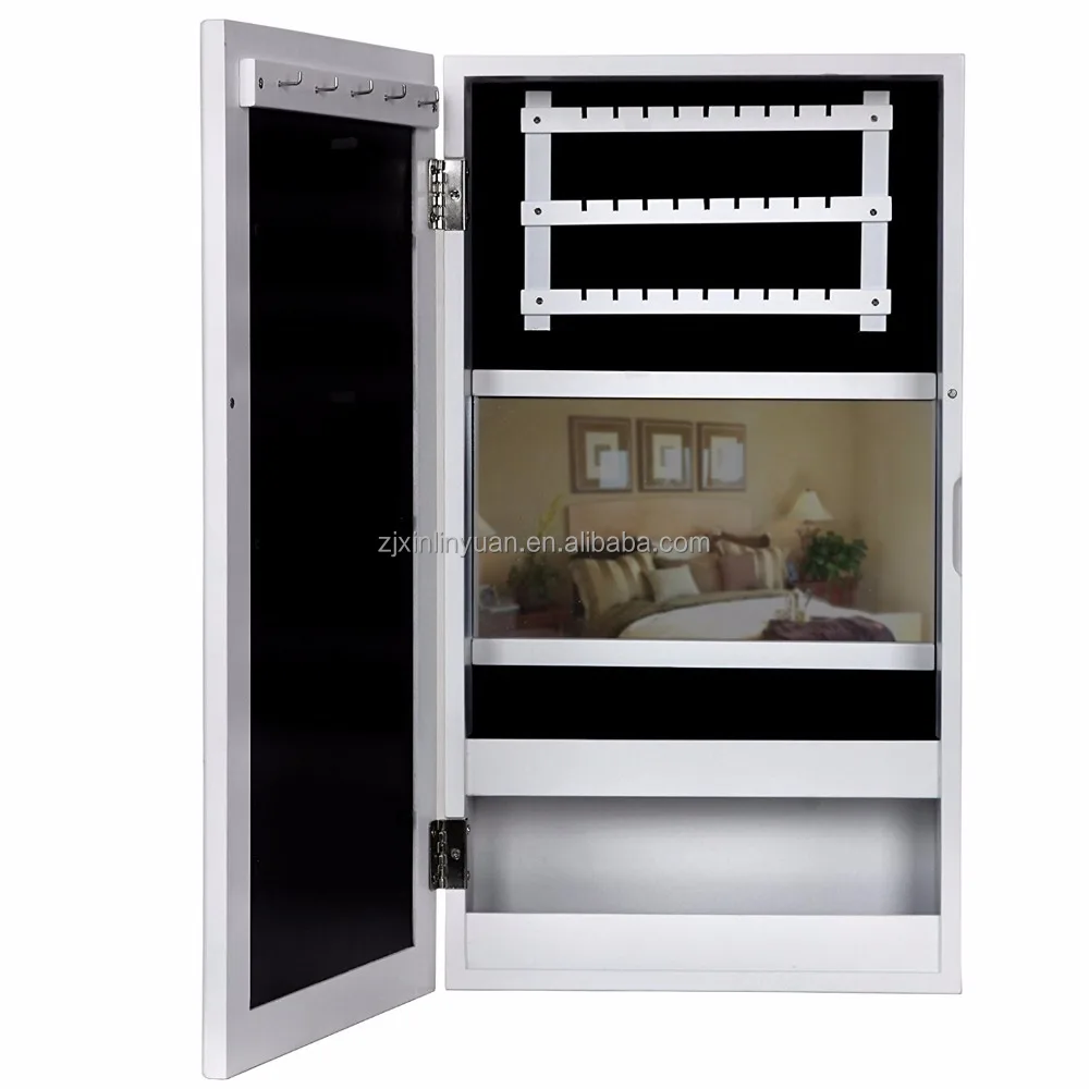lock mirror white jewelry armoire mirror over the door