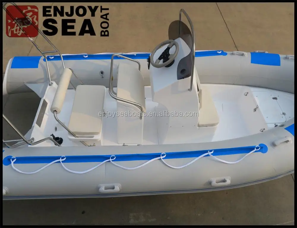 CE Certification Inflatable Fishing Boat with Rigid Fiberglass Bottom Fiberglass RIB Boat