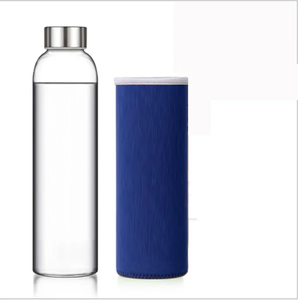 550ml clear glass water bottles/borosilicate water bottles