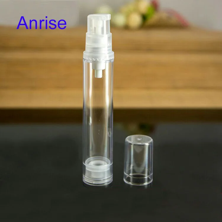 Trials Type 5ml 10ml Clear Acrylic Airless Pump Bottle refill Small Spray Airless Bottle for Cream Cosmetic with Clear Cap