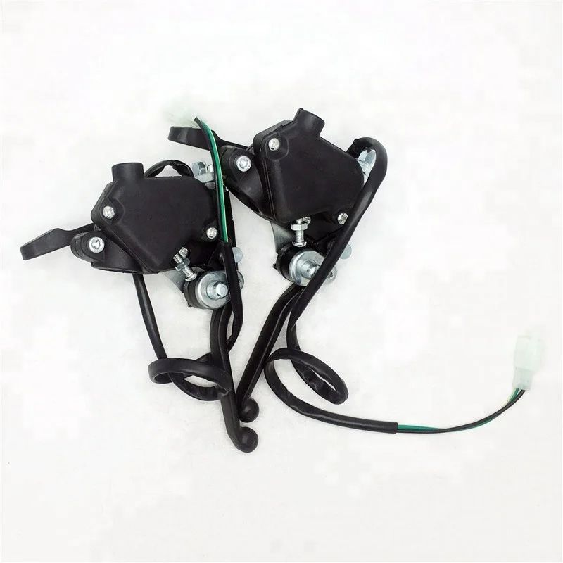 ATV Mini Moto Quad Bike Switched Thumb Throttle Twin Brake Lever