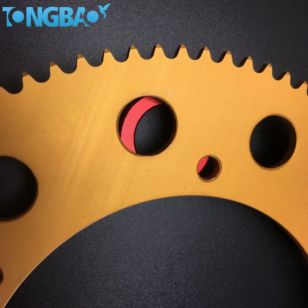 Звездочка золотого типа 219 74 зубца алюминий анодированный золотом для карт