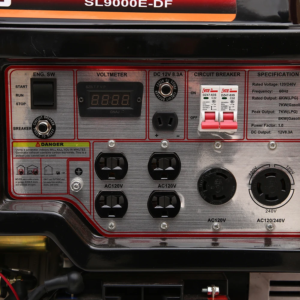 SLONG SL9000E-DF 6 kw Dual fuel generator