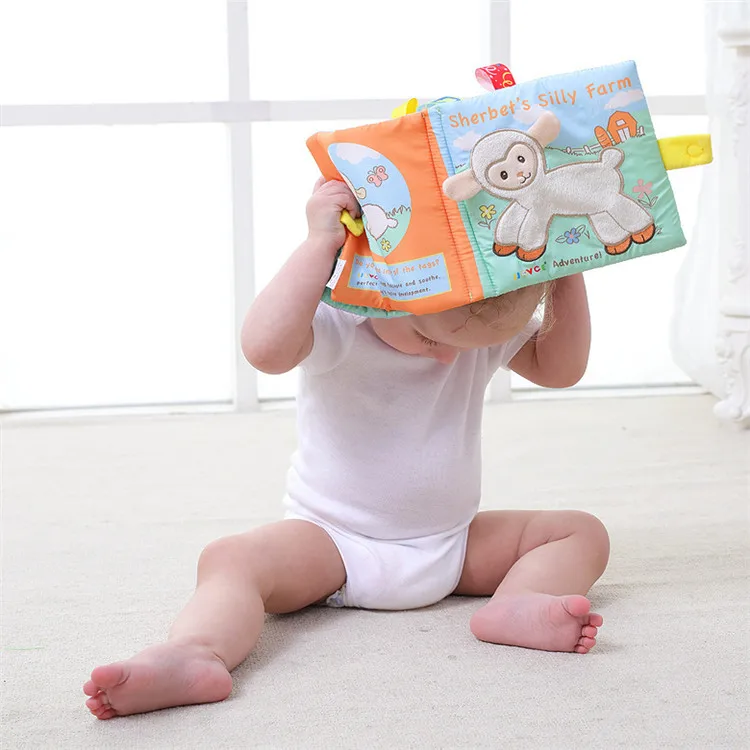 Wholesale Educational Intelligence toys Development Soft educ toy babi Cloth fabric book for child baby