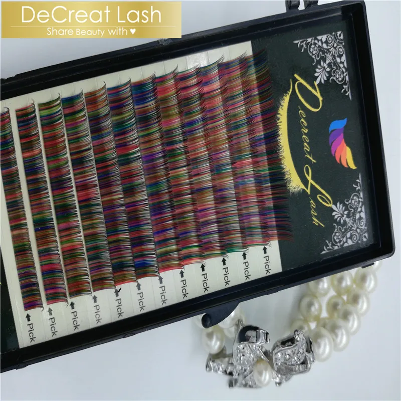 
Wholesale Ombre Color Two Tone Glitter Eyelash Extensions 