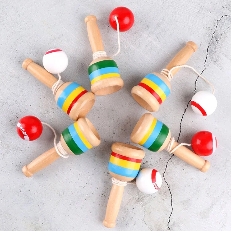 Skills Cups Sword Kendama Hand-eye Coordination Exercise Toy Kendama Wood
