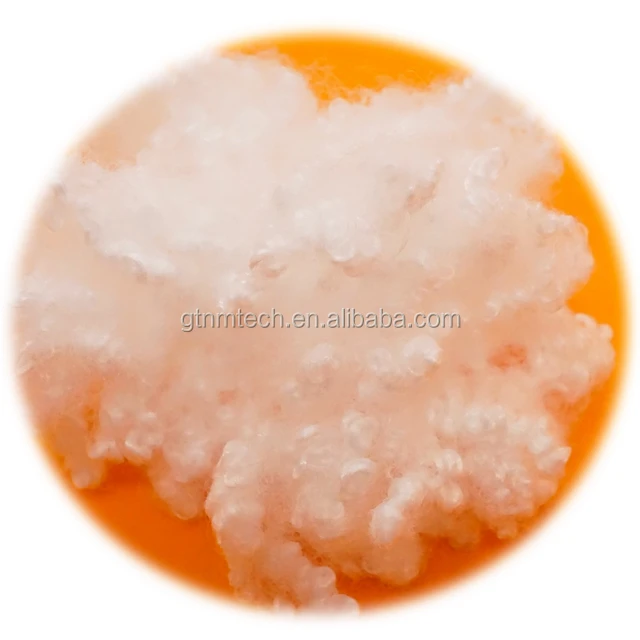 
100% Recycled HCS polyester staple fiber waste 3D 64mm filler for toys 