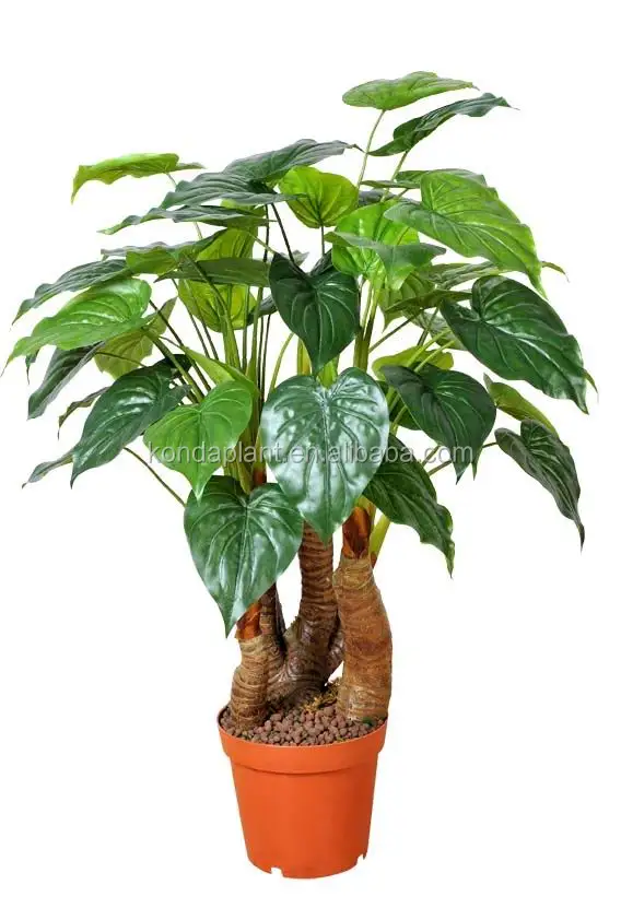 artificial ornamental plants mini artificial plants plastic alocasia bonsai plant