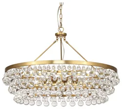 antique brass ball shape crystal drop chandelier for dinning room
