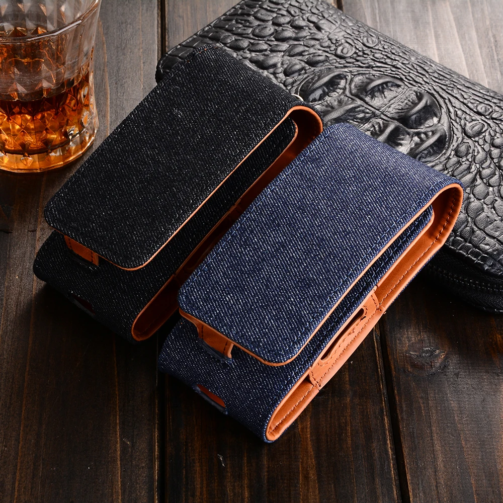 
Hot sale protective carrying cover cowboy jean pouch bag for IQOS Electronic Cigarettes denim leather case 