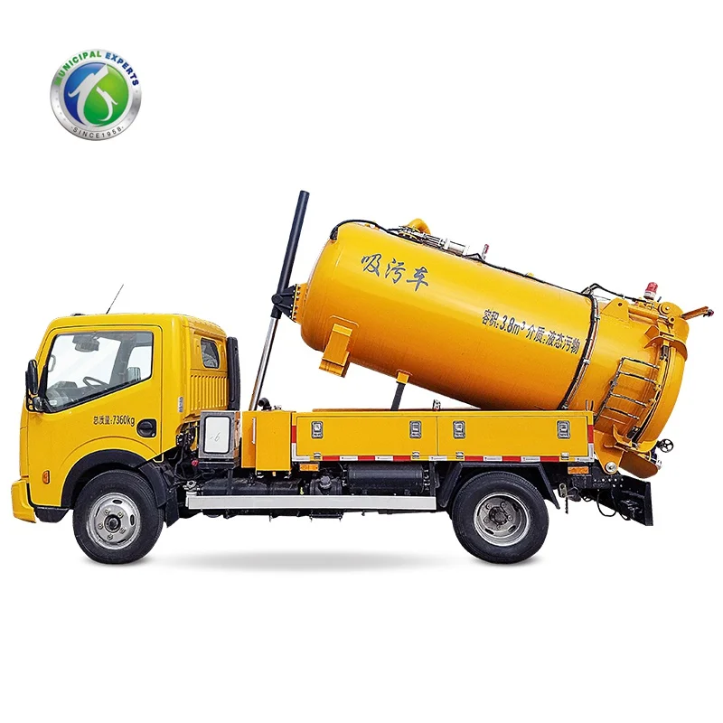 Toilet sucker truck septic tank 4000 liter toilet vacuum truck