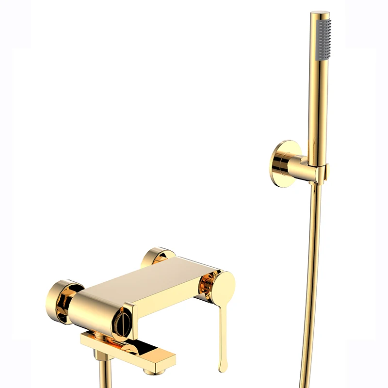 
Kaiping faucet factory luxury bathroom rose gold shower set 
