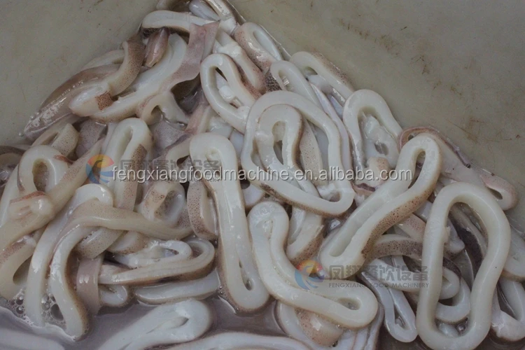 Industrial Automatic Giant Squid Wings Strips Cutting Slicing Machine