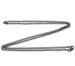 Smooth And Bright Retro Two-faced Black Necklace Simple Pocket watch