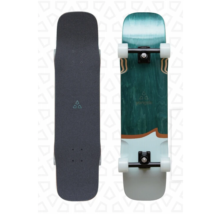 
8 plies Hard Rock Canadian Maple Downhill Longboard Completes 35 x 8.75 inches Wood Skateboard for Downhill Freeride AQ2104 
