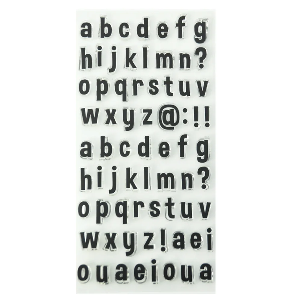 DIY lower case letter clear alphabet stamp for scrapbooking