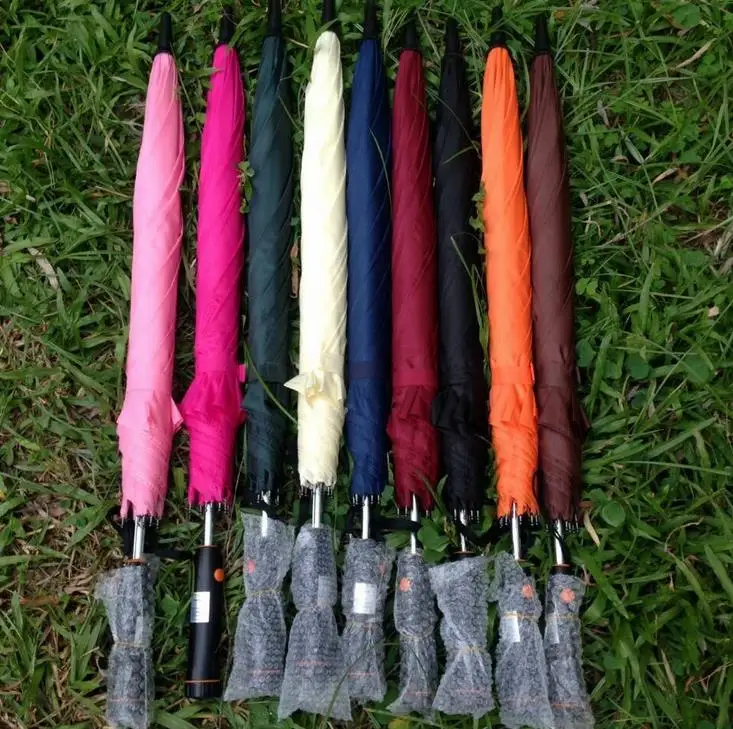 Male and female umbrellas with straight handle Creative umbrella belt fan