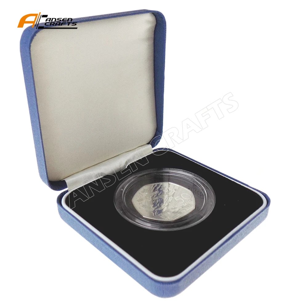 Rare Material Titanium Tantalum Niobium Coin UK Boeing Planes Commemorative 7 Sided Silver Coins with Gift Boxes