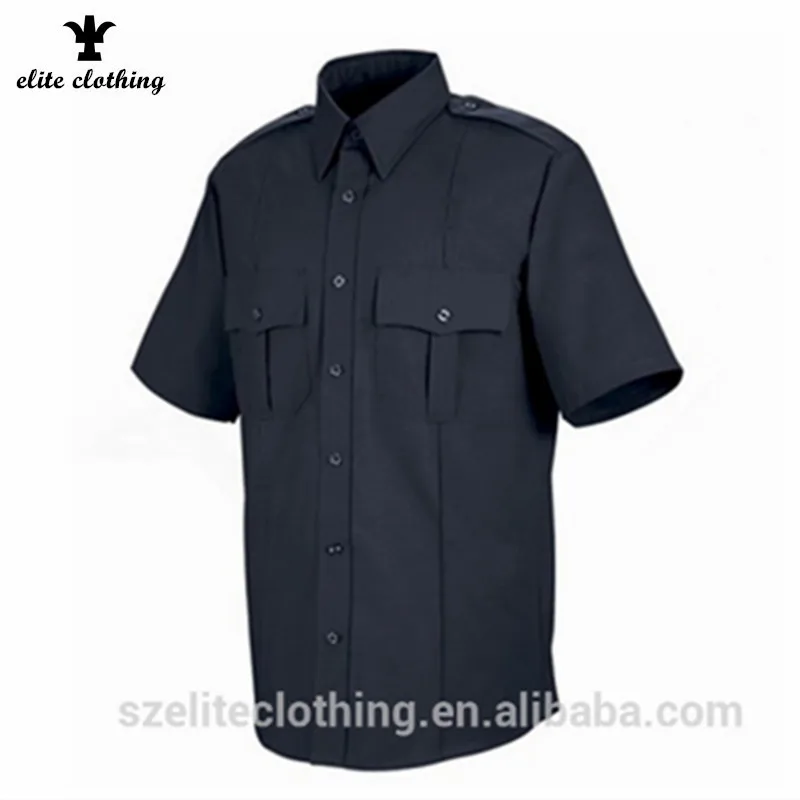 High Quality Long Sleeve Navy Blue Security Uniforms Shirt