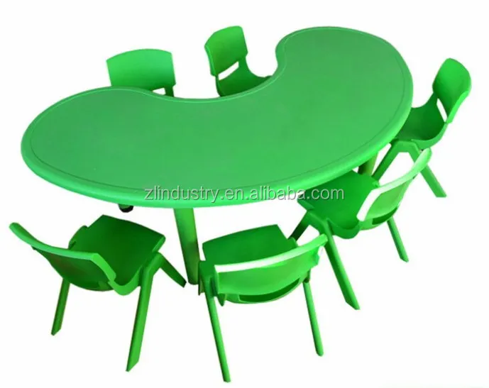 Stackable folding kindergarten plastic table for children