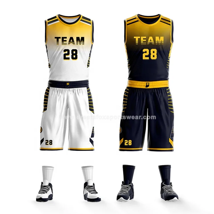 2018 Latest Basketball Jersey Design New Style Custom Pattern Sublimated