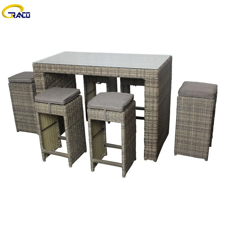 
breakfast upholstered bar stools/mini bar table 